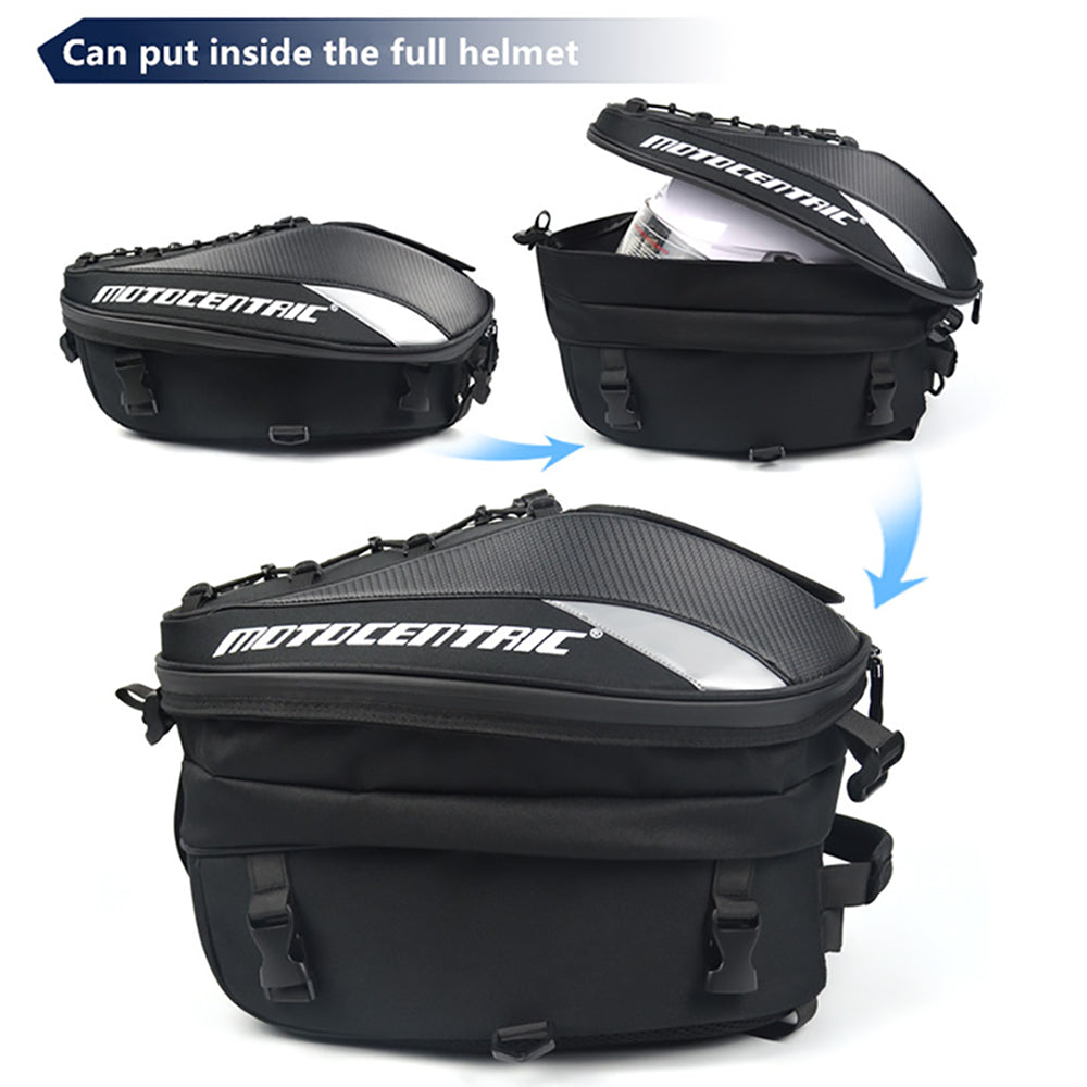 Motocentric Waterproof Motorcycle Tail Bag - Versatile and Durable