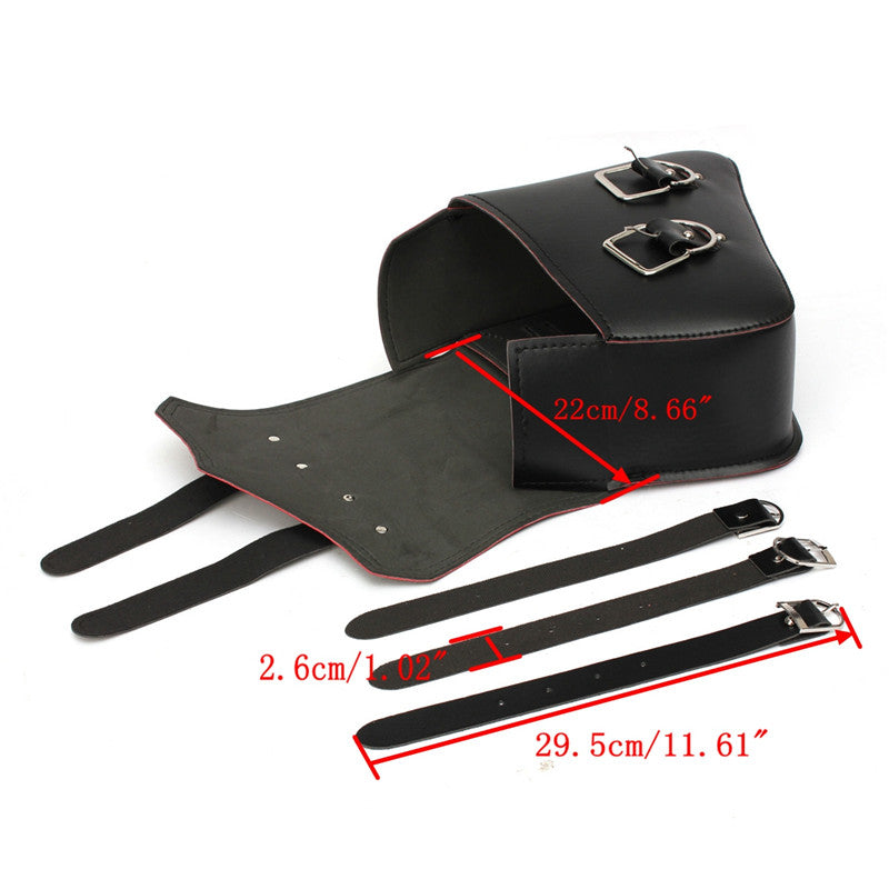 Motorcycle PU Leather Saddle Bags - Universal Fit for Honda/Yamaha