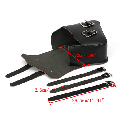 Motorcycle PU Leather Saddle Bags - Universal Fit for Honda/Yamaha