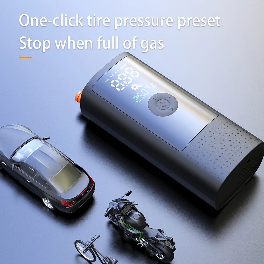 Digital Tire Inflator 150 PSI for Motorcycles & Bikes