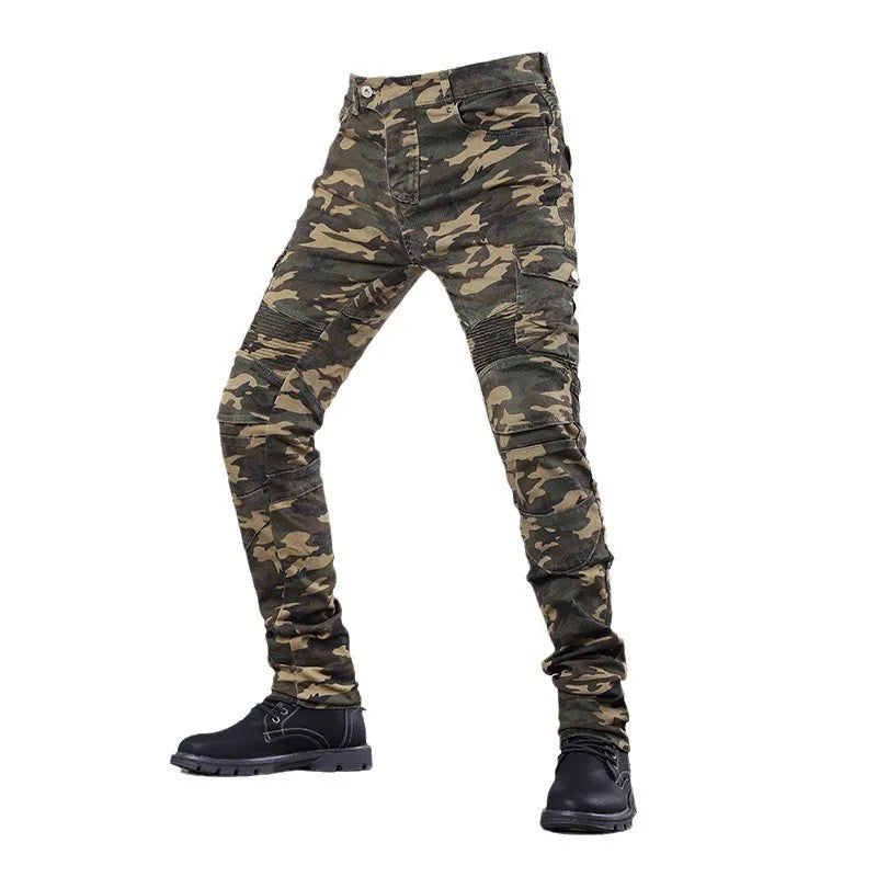 Camouflage Motorcycle Jeans - Unisex Protective Riding Pants