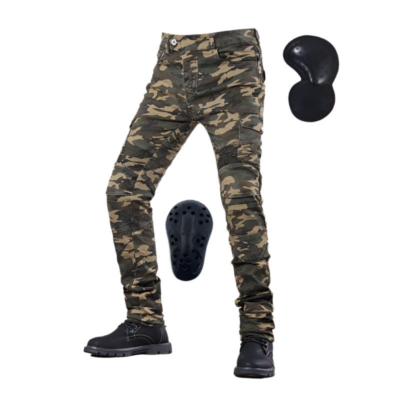 Camouflage Motorcycle Jeans - Unisex Protective Riding Pants