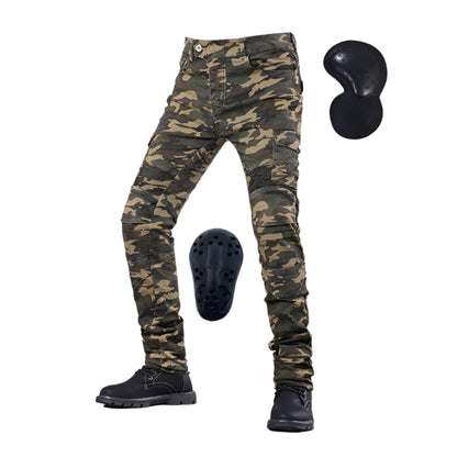 Camouflage Motorcycle Jeans - Unisex Protective Riding Pants