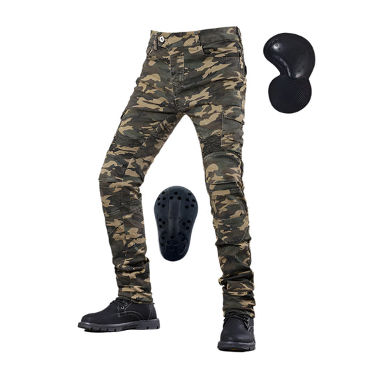 Camouflage Motorcycle Jeans - Unisex Protective Riding Pants