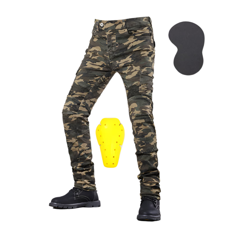 Camouflage Motorcycle Jeans - Unisex Protective Riding Pants