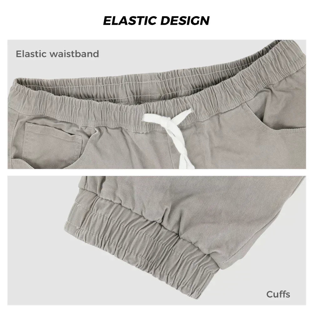 Motorcycle Pants Men - Protective Cargo with Elastic Fit