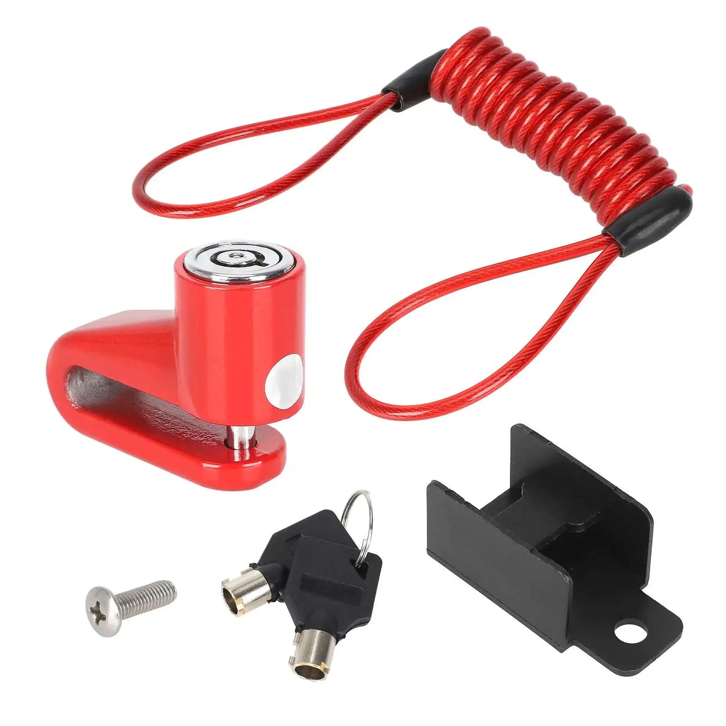 Motorcycle Alarm Lock: Anti-Theft Disc & Reminder Cable