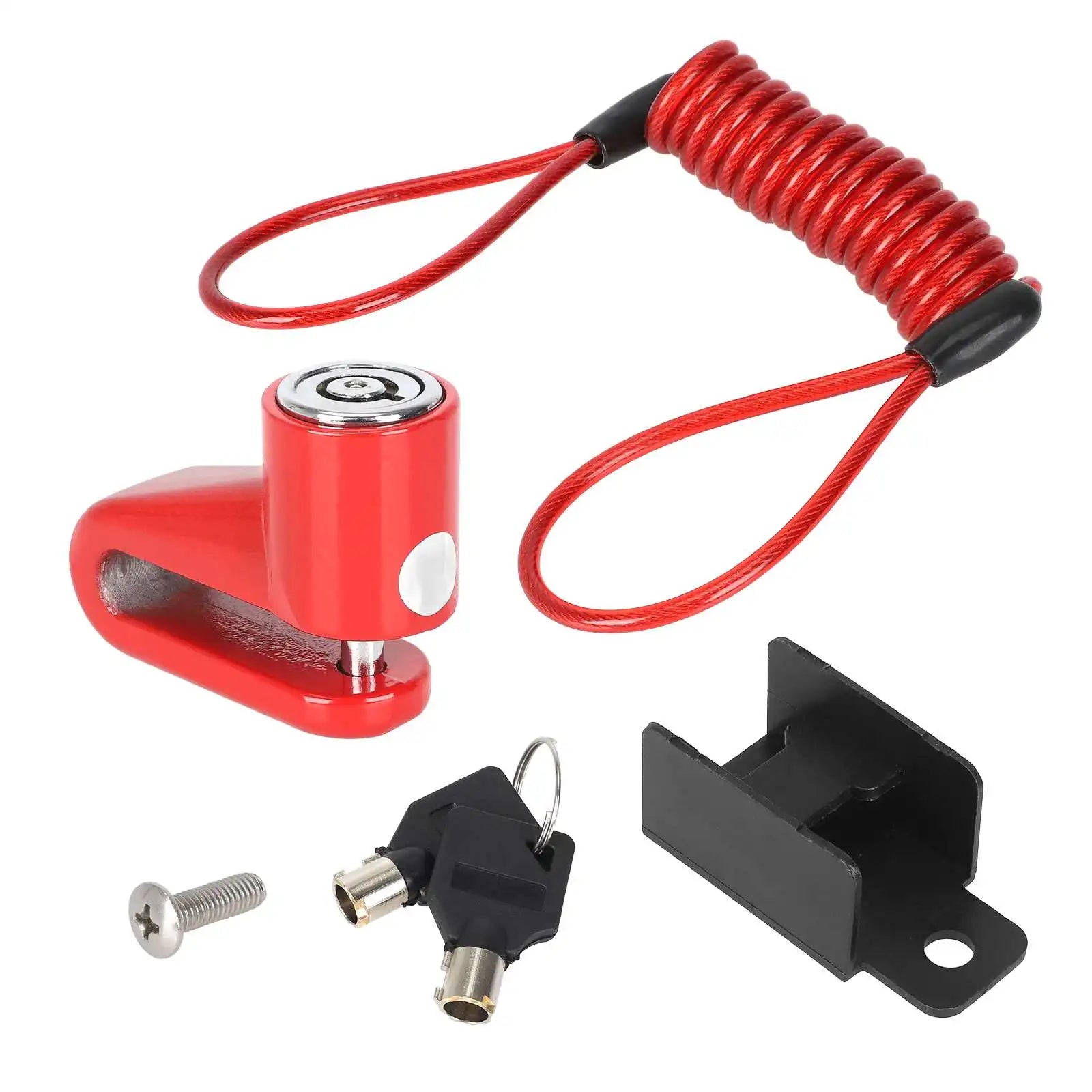 Motorcycle Alarm Lock: Anti-Theft Disc & Reminder Cable